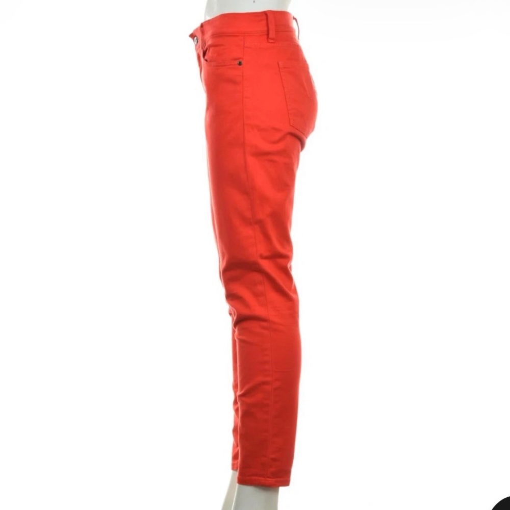 Gap 1969 tomato red skinny jeans with zipper, size 27/4